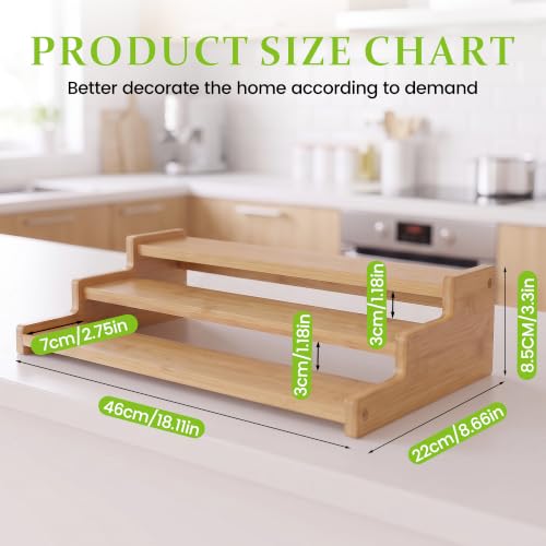 3-Tier Bamboo Can Rack Organizer for Pantry - view 3
