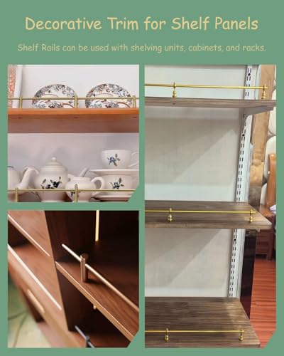 2 Kit Shelf Guard Rail, Adjustable 10-72 Inch, Kitchen Cabinet & Bookcase Tipping Prevention, Closet Storage Solutions, Durable Tube Bar System (SLE-C, 30in/76.2cm) - view 4