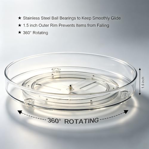 Lazy Susan Organizer, Rotating Turntable Organizer Tray(11" 2Pack) - view 5