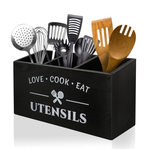 Wooden Kitchen Utensil Holder for Countertop