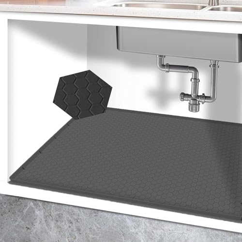 25“ x 19“ Waterproof Under Sink Mat for Bathroom,Kitchen,Pet Feeding Mat