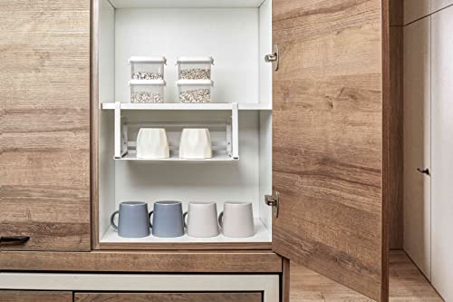 Under Shelf Basket 2 Pack, Cabinet Storage Organizer, 13.4" White - view 5