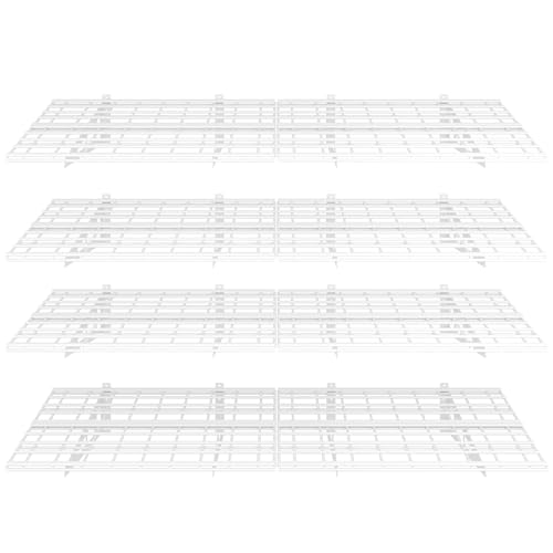 4-Pack 24-inch-by-72-inch Wall Shelf Garage Storage Rack Wall Mounted Floating Shelves 2x6 ft,White, Classic Series