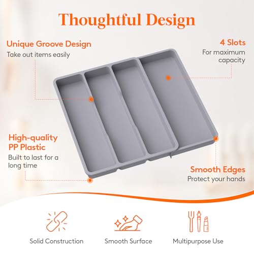 Utensil Organizer for Kitchen Drawer, Expandable Cooking Tray - view 6
