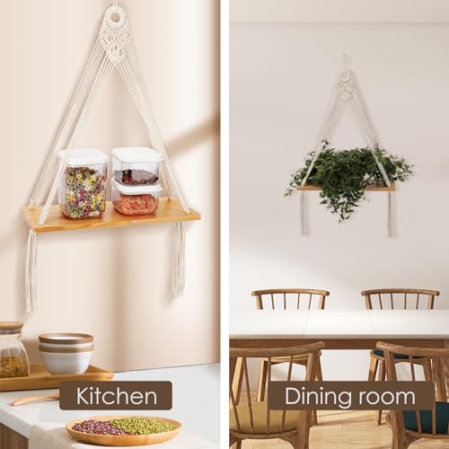 Macrame Wall Hanging Shelf Set of 2 - view 7