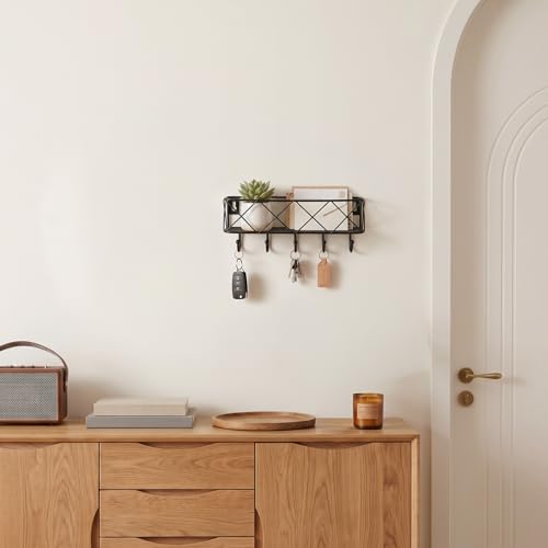 Key Holder Wall Mount, Metal Key Rack, 9.8”Lx2.1”Wx4.1”H - view 5