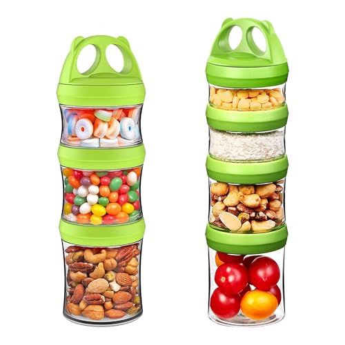 Portable Stackable Food Storage Containers Bundle - 7-Piece Set, Airtight, Leak-proof, BPA Free, Microwave & Dishwasher Safe
