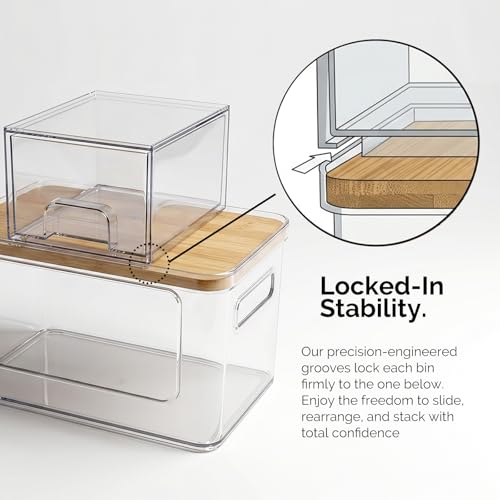 Under Sink Organizer 3 in 1, Stackable Acrylic Bathroom Storage, Trash Bag Dispenser and Dishwasher Pods Holder for Kitchen and Laundry Room Organization - view 3