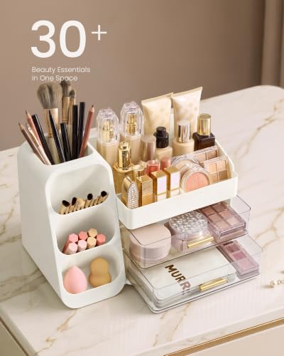 Makeup Organizer, Cosmetic Display Case with 2 Drawers - view 3