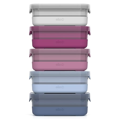 3.7 Cup Plastic Meal Prep Containers, 10 Pc, 5 Pack, Elderberry