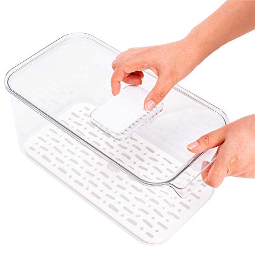 Vegetable Fruit Containers Fridge Containers,Freezer Produce Saver Refrigerator Organizer Bins with Vented Lids And Drain Tray For Pantry Fridge Freezer Cabinet Kitchen Organization - view 6