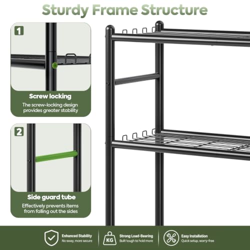 Metal Wire Storage Shelves, Kitchen Pantry Closet Storage Organizer - view 5
