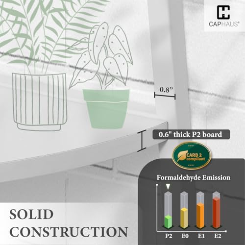 5-Tier Corner Shelf Stand, Tall Display Shelves, Ladder Corner Wood Storage Plant Bookshelf with Metal Frame, Versatile Shelving Unit Bookcase for Home Office Space, White - view 3