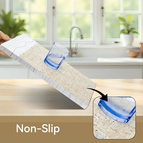 12"x120" Non-Adhesive Shelf Liner for Kitchen Cabinets and Drawers, Washable Non-Slip PVC Cabinet Liner (Yellow)(1 Roll) - view 2