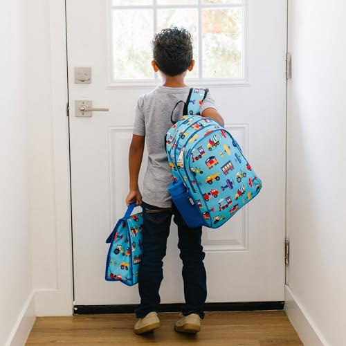 15 Inch Kids Backpack with Lunch Box Bag Bundle - Durable, Lightweight School & Travel Set - Trains, Planes, and Trucks - view 5