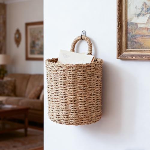 Seagrass Hanging Wall Basket For Front Door - view 4