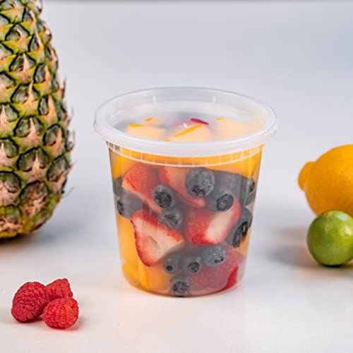 24 OZ Plastic Deli Containers With Lids, 50 Pack - view 4