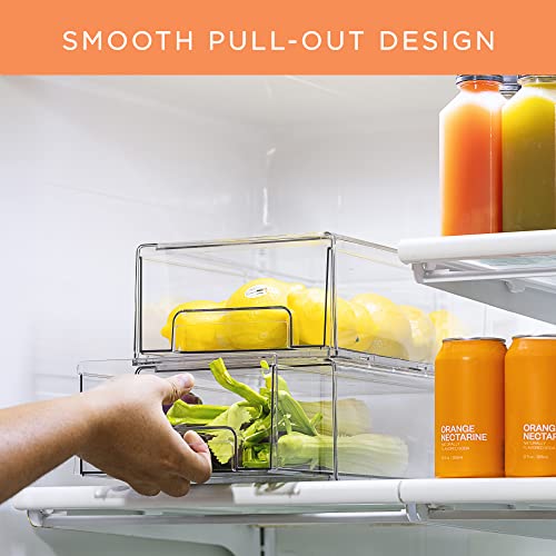 Clear Stackable Storage Drawers for Refrigerator (Medium, 2 Pack) - view 4