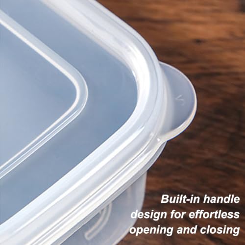 4 Pack 3-Compartment Fridge Organizer Bins Bacon organizer Box Fruit Storage Containers with Lids, Airtight Containers for Bacon,Veggies & Fruit,Stackable Refrigerator & Freezer Organizer,Microwave - view 6