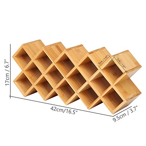 Bamboo Spice Rack Organizer 4-Tier Countertop Organiser, Criss-Cross Kitchen cabinet Free-Standing Countertop Storage shelf Fit for Spice Jar, Can, Bottle (Jars Not Include) - view 4