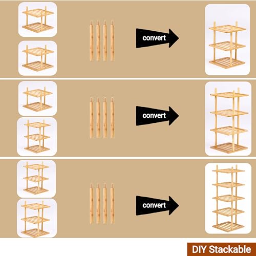 2-Tier Bamboo Plate Organizer,Corner Shelf for Kitchen | Pantry Storage,Dish Rack,Spice Rack,Corner Organizer,Kitchen Counter Shelves,Kitchen Storage,Holds Plates - view 5