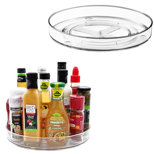 Lazy Susan Organizer, Rotating Turntable Organizer Tray(11" 2Pack)