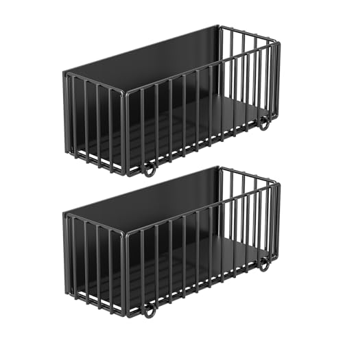 2 Pack Heavy-Duty Magnetic Shelf for fridge, Foldable Magnetic Basket with 4 Hooks, Fruit Potato Onion Storage Shelves, Large Magnetic Spice Rack Organizer for Fridge Oven Laundry(2 Pack)