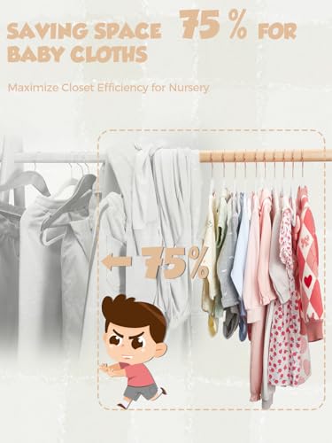 11.8" Premium Baby Velvet Hangers for Closet, 50 Pack, White - view 6