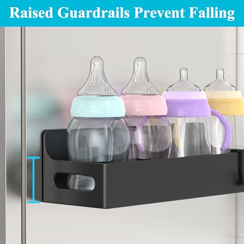 2 Pack Magnetic Spice Rack for Refrigerator Upgrade Black - view 6