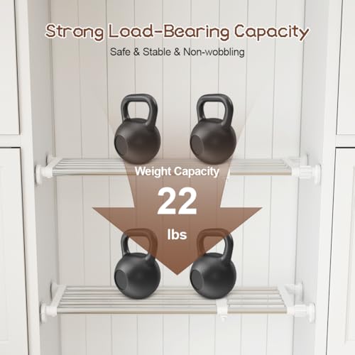 Closet Tension Shelf & Rod Expandable, Adjustable Storage Rack - view 2