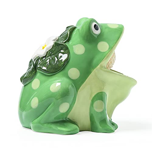 Ceramic Kitchen Scrubby Sponge Holder, Art Frog Collection, Adorable Home & Kitchen Decor - view 5