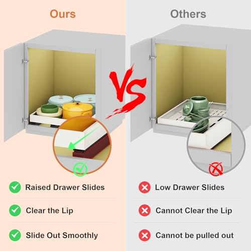 Pull out Cabinet Organizer,11"-16"W,17"-24"D,Expandable,Adhesive - view 3