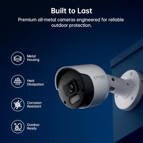 4K PoE Security Camera System, Build in 64GB Storage, Metal Housing - view 2
