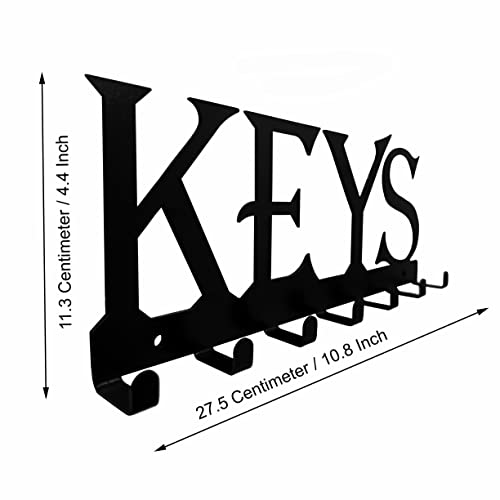 Key Holder for Wall, Nail-Free Key Hooks, self Adhesive Hooks, Wall Mounted Key Hooks Organizer, Keys Hooks for Umbrella, Coats, Bags, Key Rack for Entryway, Hallway, Office - view 3