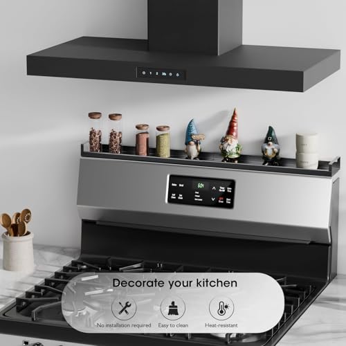 30" Adjustable Magnetic Stove Top Shelf, Matte Black - view 6