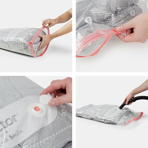 Aspispace Set of 3 XL Vacuum Compression Bags - 80X130 cm, Transparent - Reusable, Space-Saving Storage Solution - view 2