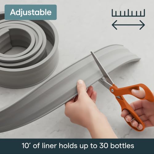 SpiceLiner Spice Rack Drawer Organizer (Universal Fit 10’ Roll),Gray - view 4
