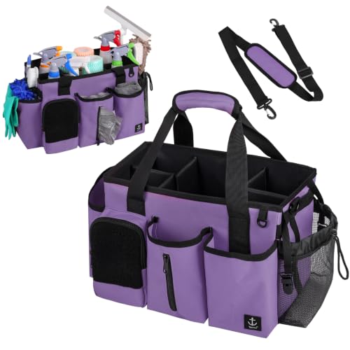 Cleaning Caddy Bag Built-in hard plastic sheet Adjustable Shoulder Strap
