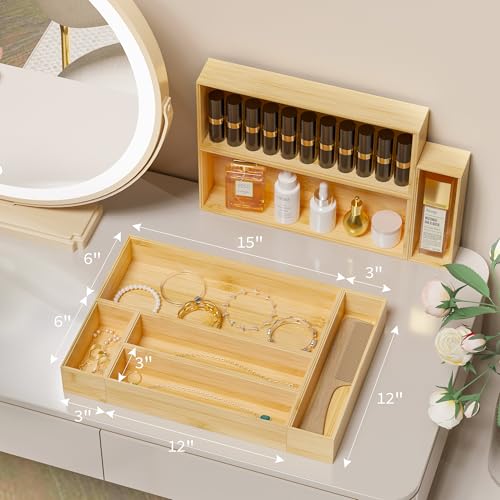 Bamboo Kitchen Drawer Organizer, Deep 2-Pack, 6" x 3" x 2.5" - view 4