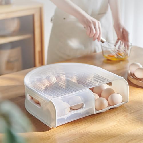 Space Saving U Shape Eggs Dispenser 2 Layer Clear, Transparent - view 4