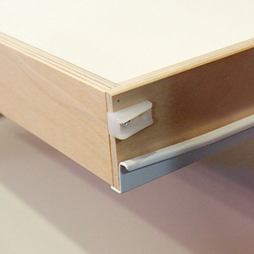 Sliding Pull-Out Shelf For Cabinets (Kitchen Cupboards, Pantry Drawers, Bathroom Storage) 2 3/8" Tall - 3/4 Slides & Base Mounting - Custom Clear Opening Width & Depth: (26.250" (1/4), 17.75" (3/4)) - view 5