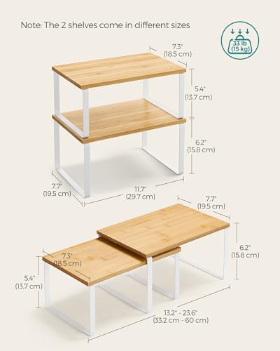 Cabinet Organizer Shelf, Set of 4 Spice Rack, Kitchen Storage - view 2