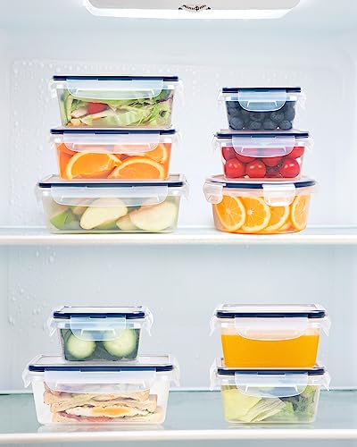 32 Piece Food Storage Container with Lids (16 Containers + 16 Lids) - Plastic Food Containers with Lid, Airtight Leak Proof Snap Lock, BPA Free Storage Containers - view 6