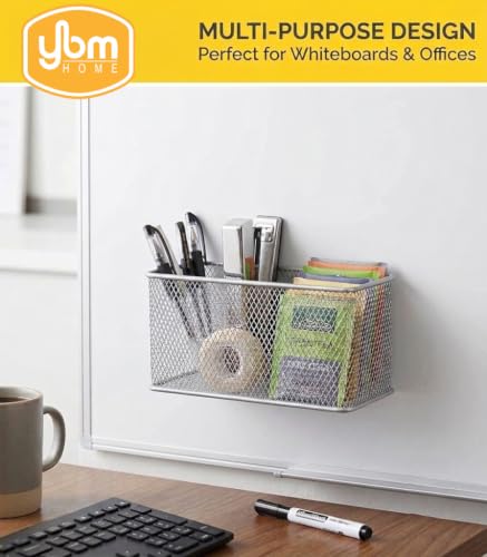 Ybmhome Wire Mesh Magnetic Storage Basket, Trash Caddy, Container, Desk Tray, Office Supply Organizer Silver for Refrigerator/Microwave Oven or Magnetic Surface in Kitchen or Office (1, Medium) - view 5