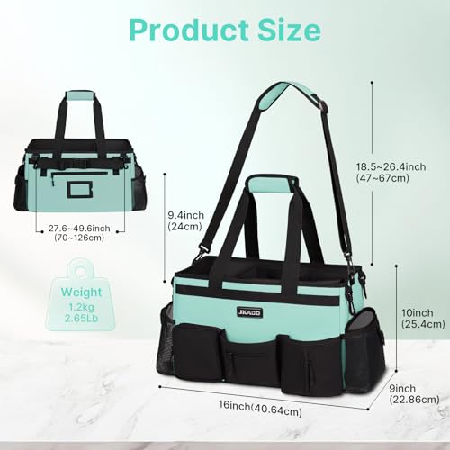 Large Wearable Cleaning Caddy Bag with Handles, Blue Green - view 2