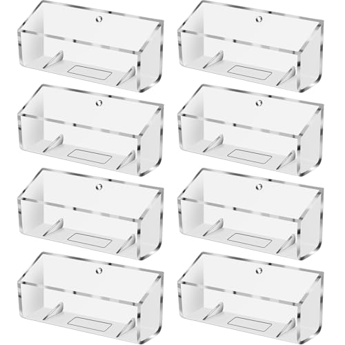 8 Pcs Acrylic Business Card Holder for Wall Mount or Place on Desk