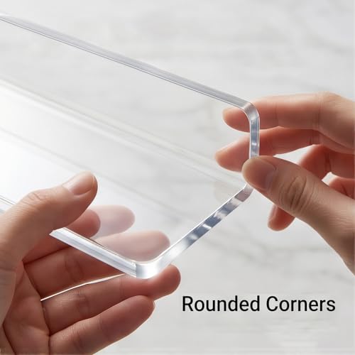 4 Pcs Clear Acrylic Medicine Cabinet Replacement Shelves 13.25 Inch Sturdy Bathroom Cabinet Replacement Shelf for Wall Mounted Cabinets, Standard - view 5