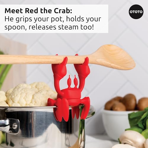 Prep Pals Bundle of Red the Crab, Nessie, Crabby - Cute Kitchen Accessories, Kitchen Gadgets, Spoon Rest for Stove Top, Soup Ladle, Pasta Strainer, Funny Unique Gifts, Cooking Gifts - view 3