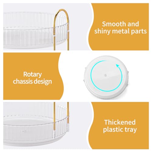 360° Rotating Makeup Organizer, Large Capacity Skincare & Cosmetics Storage - view 6