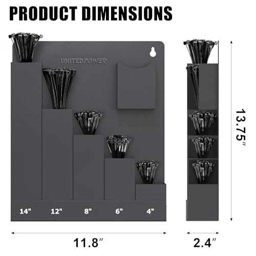 Cable Tie Holder, Wall Mount Storage Rack Organizer for Workshop, Shed, Garage, Home, Fit Various Lengths Zip Tie - view 5